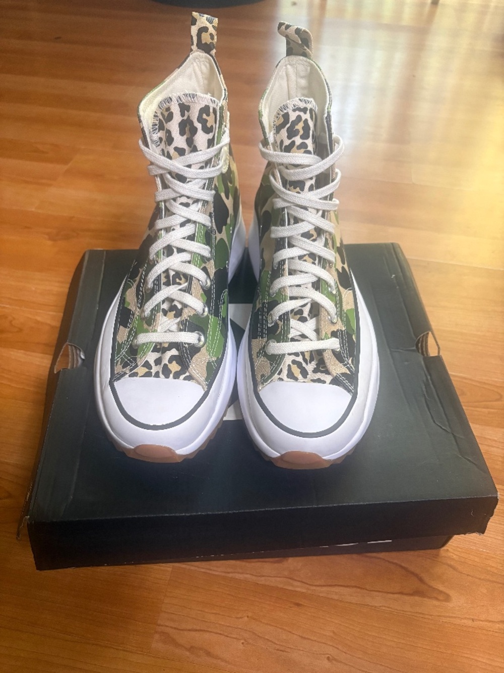 Converse Chuck Taylor Platform High Tops Camouflage Leopard Print